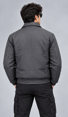 Men’s Olive Green Utility Puffer Jacket